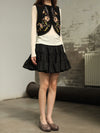 INTO THE EAST 25 Autumn/Winter Layered Short Skirt ITE-E1DGAW071BL21SK-HEI Black (E1DGAW070WT21SK)